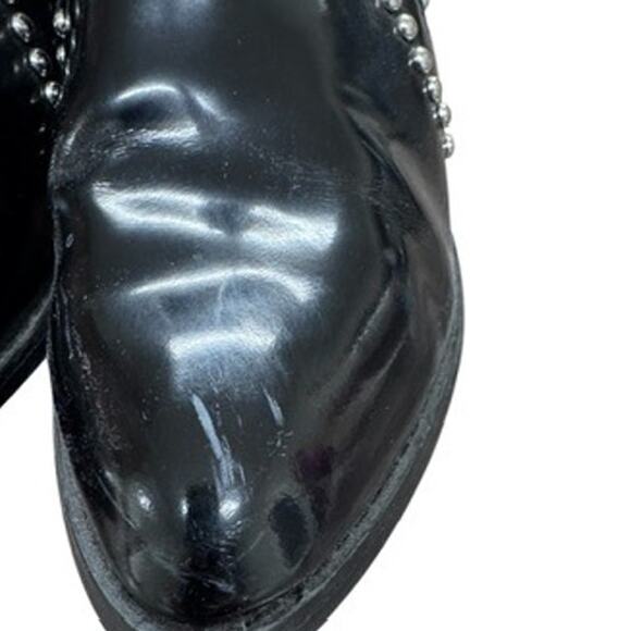 "JEFFREY CAMPBELL"Rylance-MB Women,s Black Silver Studded Leather Booties,Sz 9 - Picture 2 of 15